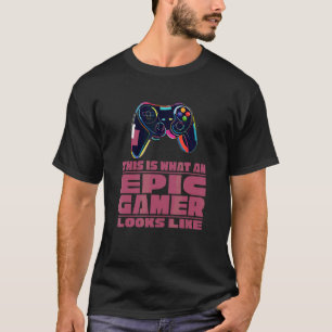 T-shirt Épique Joueur  Pro Jeux Vidéo Réseau de Nerd Geek