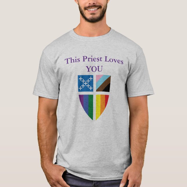 T-shirt Episcopal This Priest Loves You (Devant)