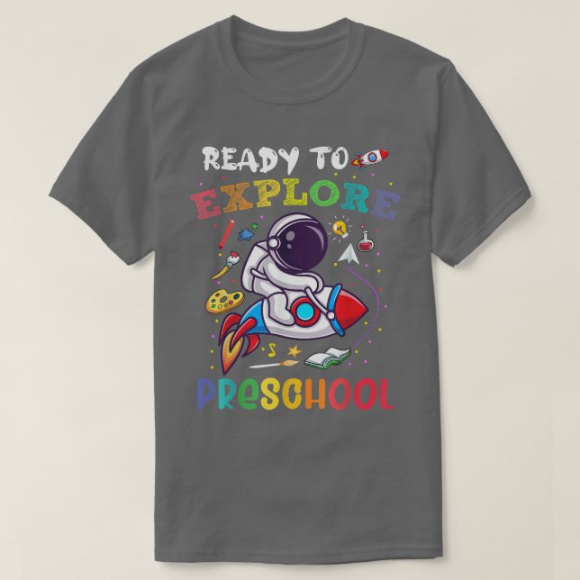 T-shirt Eplore Pre school Back To School Astronaut Space E (Design devant)