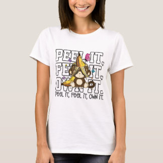 T-shirt Épluchez-le, ressentez-le, possédez-le – Singe drô