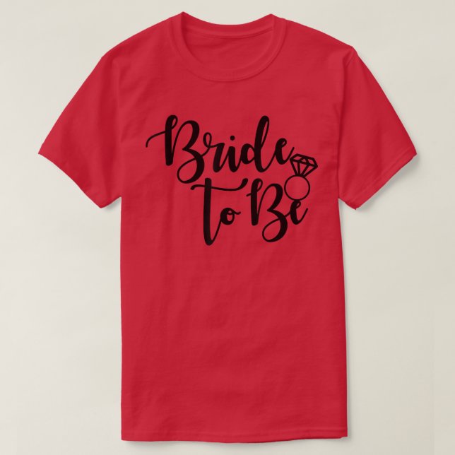 T-shirt Épouse À Être Mariage Futur Ring Mme. (Design devant)