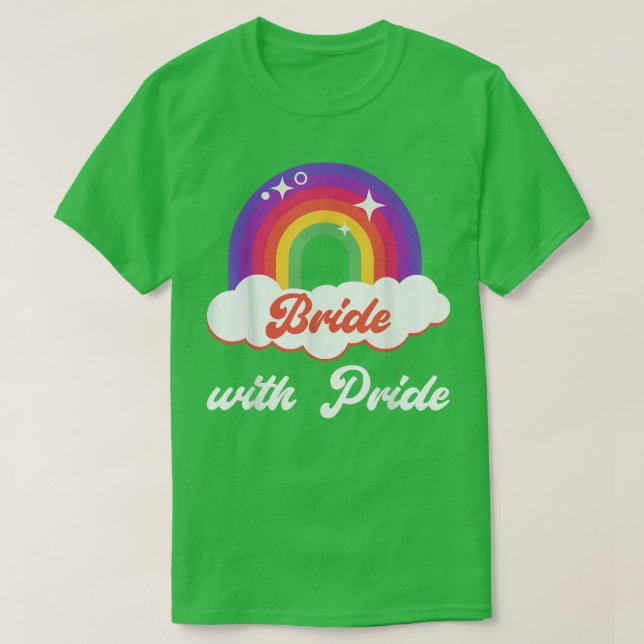 T-shirt Épouse avec Mariage lesbien Pride (Design devant)