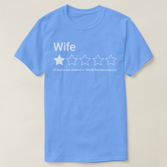 T-shirt Épouse classant une étoile sur cinq (Design devant)