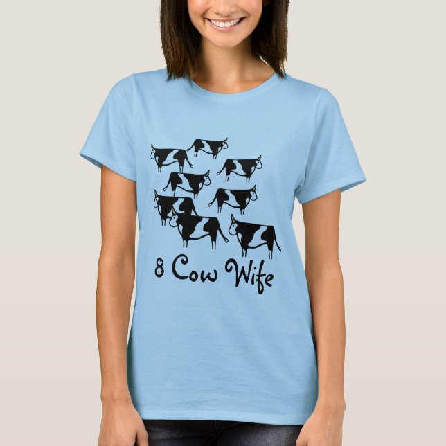 T-shirt Épouse de 8 vaches, lds, mormon, CTR, chemise, (Devant)