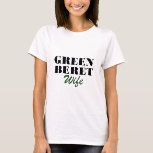 T-shirt Épouse de béret vert