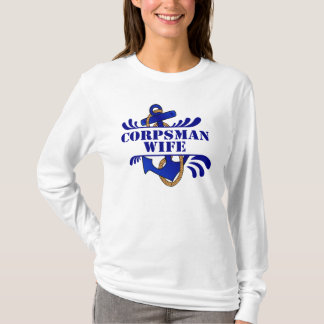 T-shirt Épouse de Corpsman, Ancres loin !
