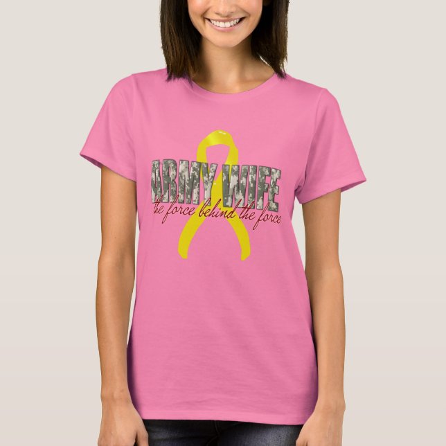 T-shirt Épouse De L'Armée La Force Derrière La Force (Devant)