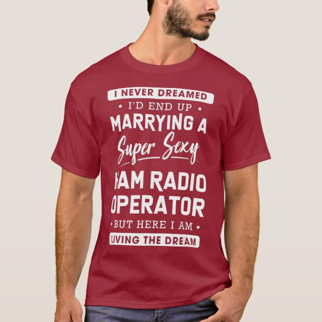 T-shirt Épouse de l'opérateur radio de jambon (Devant)
