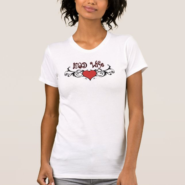 T-shirt Épouse d'EOD avec le coeur (Devant)