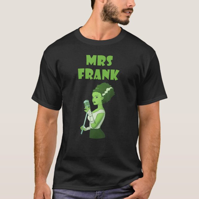 T-shirt Épouse d'Halloween Frankenstein Coup d'accord faci (Devant)