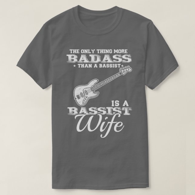 T-shirt Épouse du joueur de basse Baid (Design devant)