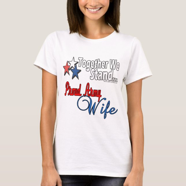 T-shirt Épouse fière d'armée (Devant)