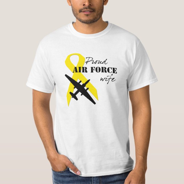 T-shirt Épouse fière de l'Armée de l'Air (Devant)