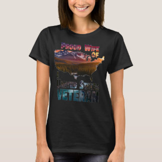 T-shirt Épouse fière d'un vétéran des États-Unis