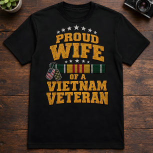 T-shirt Épouse fière d'un vétéran du Vietnam Conjointe mil
