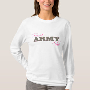T-shirt Épouse fière Hoody d'armée