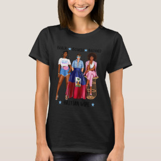 T-shirt Épouse haïtienne d'Haïti Conjointe Patriotique Fem