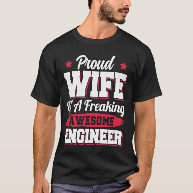 T-shirt Épouse ingénieur diplômée (Devant)