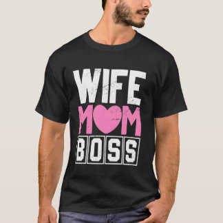 T-shirt Épouse Maman Patron Cœur Fête des Mères