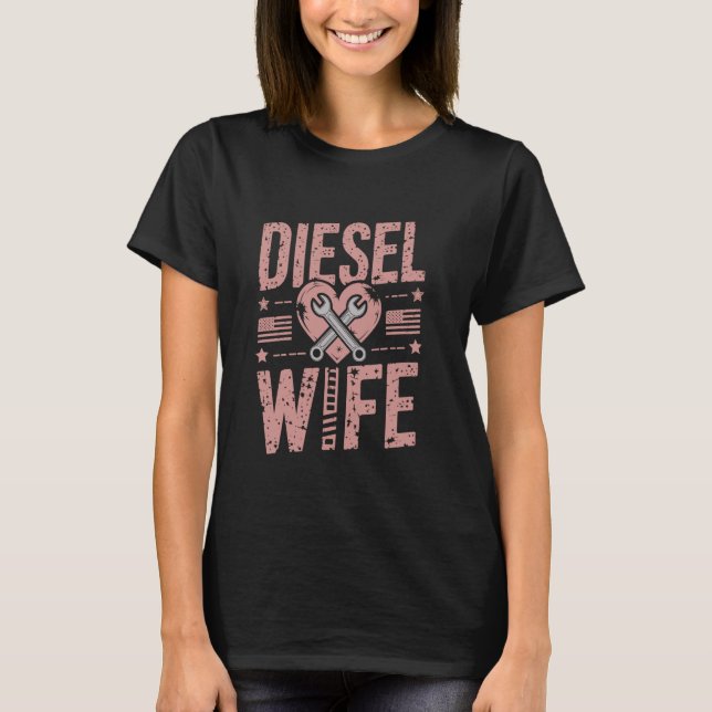 T-shirt Épouse mécanique diesel (Devant)