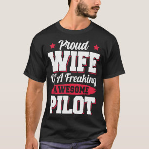 T-shirt Épouse pilote instructrice de vol de l'avion