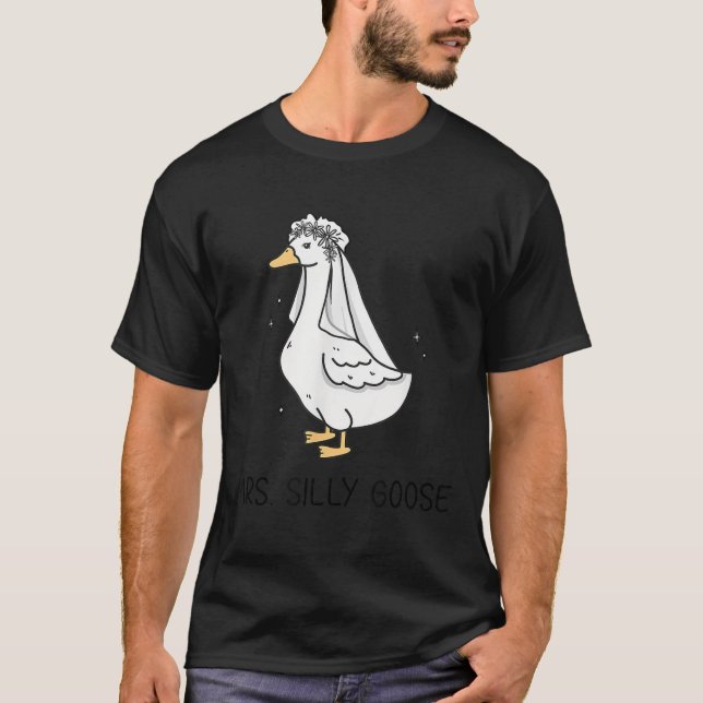 T-shirt Épouse Pour Être Mariage Épouse Silly Épouse Goose (Devant)