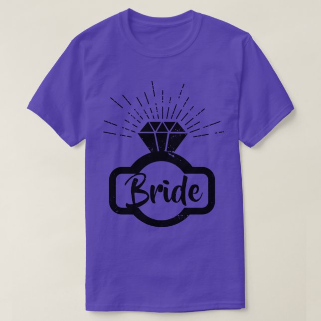 T-shirt Épouse Ring Diamond Bride pour être Bachelorette (Design devant)