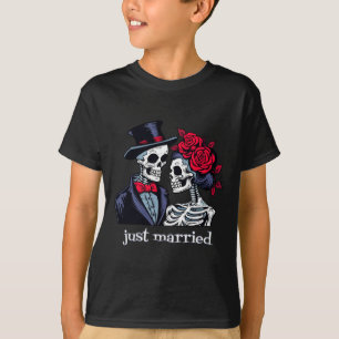 T-shirt Épouse rose De Squelette Et Épouse De Squelette Ha