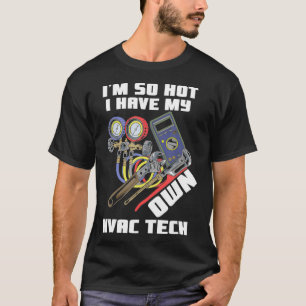 T-shirt Épouse Tech HVAC si chaude que j'ai mon propre cad