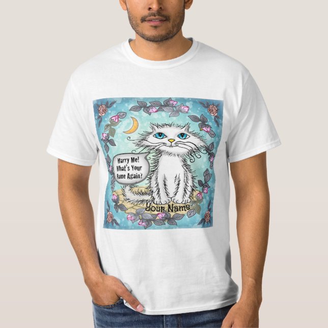 T-shirt Épouser ma chatte (Devant)