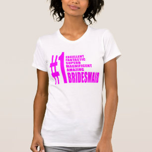 T-shirt Épouses d'école rose moderne : Numéro Un Épouse