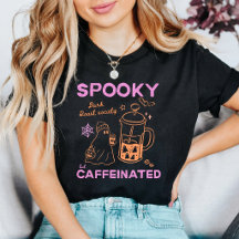 Épouvantable mais caféiné rose orange Halloween ca