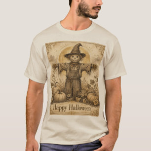 T-shirt Épouvantail Citrouille Halloween