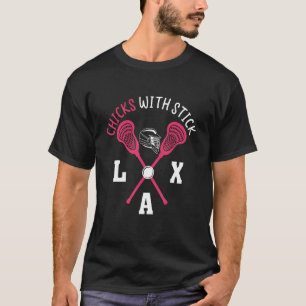 T-shirt Époux Filles avec bâtons Lacrosse 1