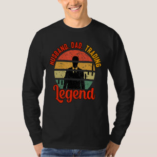 T-shirt Époux Papa Trading Légende Crypto Stock Investisse