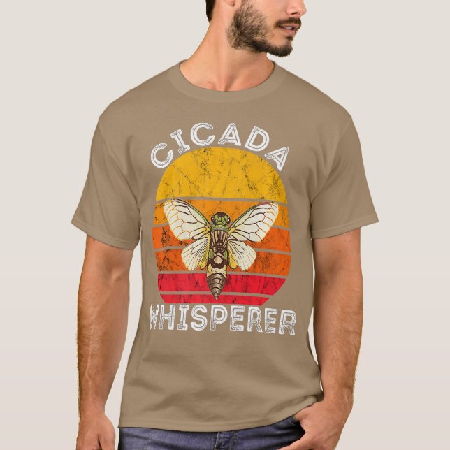 T-shirt Épreuve de sunset rétro de l'insecte Brood de Cica (Devant)