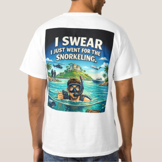 T-shirt Epstien "Je suis juste allé pour la plongée en apn