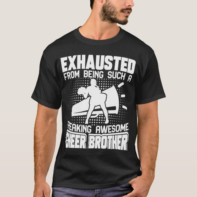 T-shirt Épuisé d'être un cheer aussi génial (Devant)