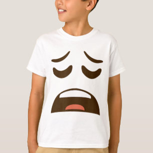 T-shirt Epuisé Fatigué Visage Emoticon Costume Easy Hallow