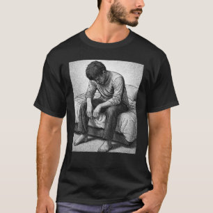 T-shirt Épuisement silencieux en fin de journée Graphique