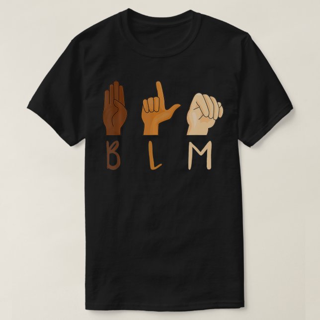 T-shirt Equality ASL Sign BLM Gift  (Design devant)