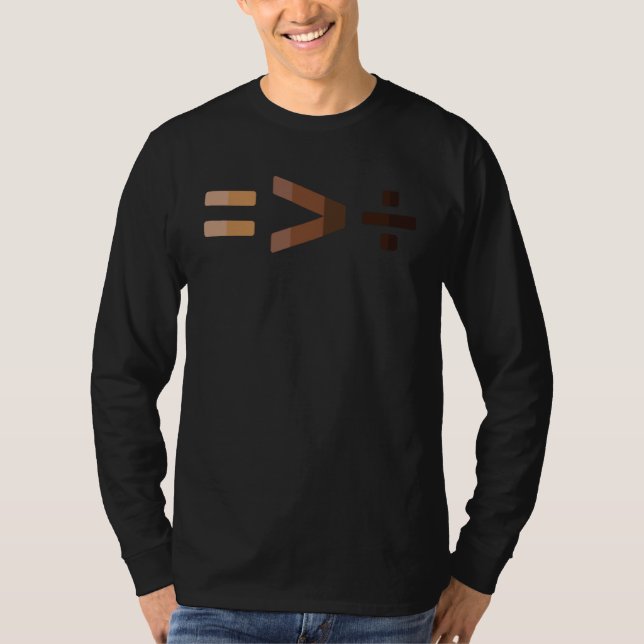 T-shirt Equality Is Greater Than Division Symbols Human Ri (Devant)