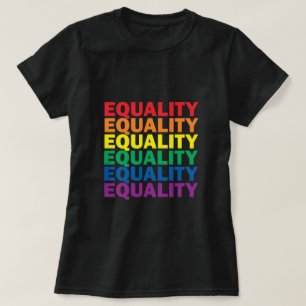 T-SHIRT EQUALITY RAINBOW EQUALITY LGBTQI GAY LESBIAN FIDE