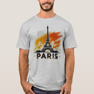 T-shirt Equarelle design de la tour Eiffel de PARIS