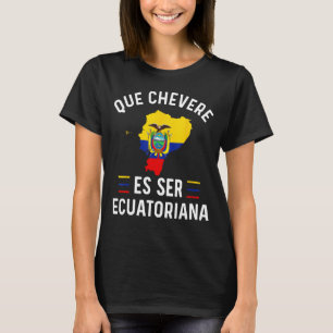 T-shirt Equateur Carte du Drapeau Equatorien Femmes Camise