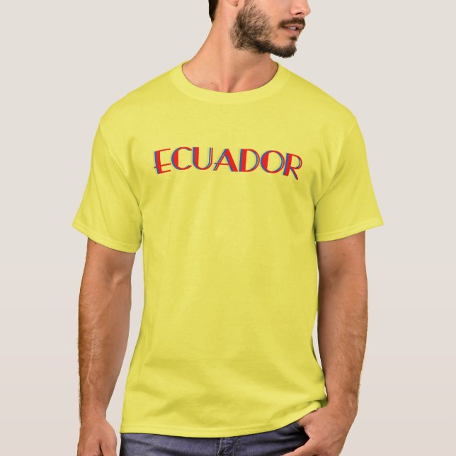 T-shirt Equateur Drapeau pour les amoureux de la Coupe du  (Devant)