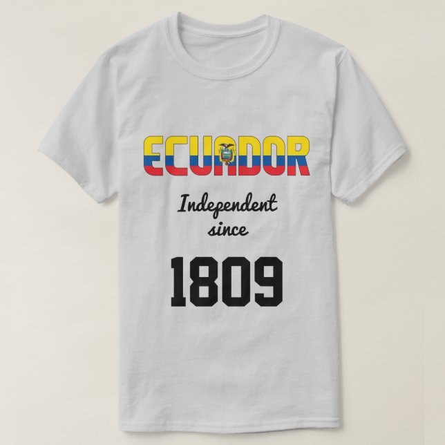T-shirt Equateur Fête de l'indépendance du drapeau (Design devant)