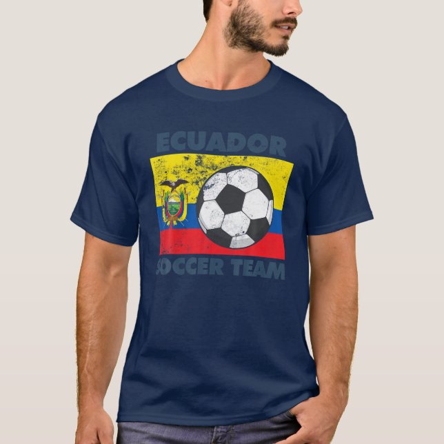 T-shirt Équateur Football Team Flag 2022 Supporter Equator (Devant)