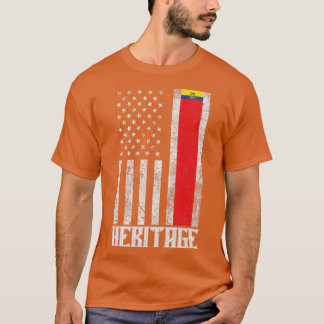 T-shirt Equateur Héritage hispanique drapeau en détresse 1