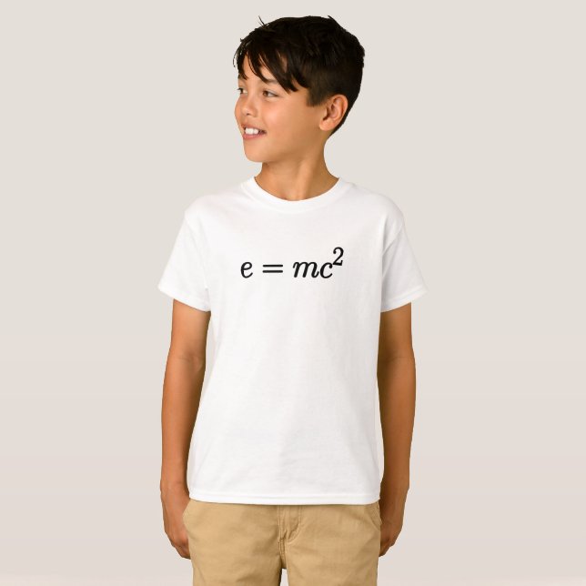 T-shirt Équation de la théorie de la relativité d'Einstein (Devant entier)